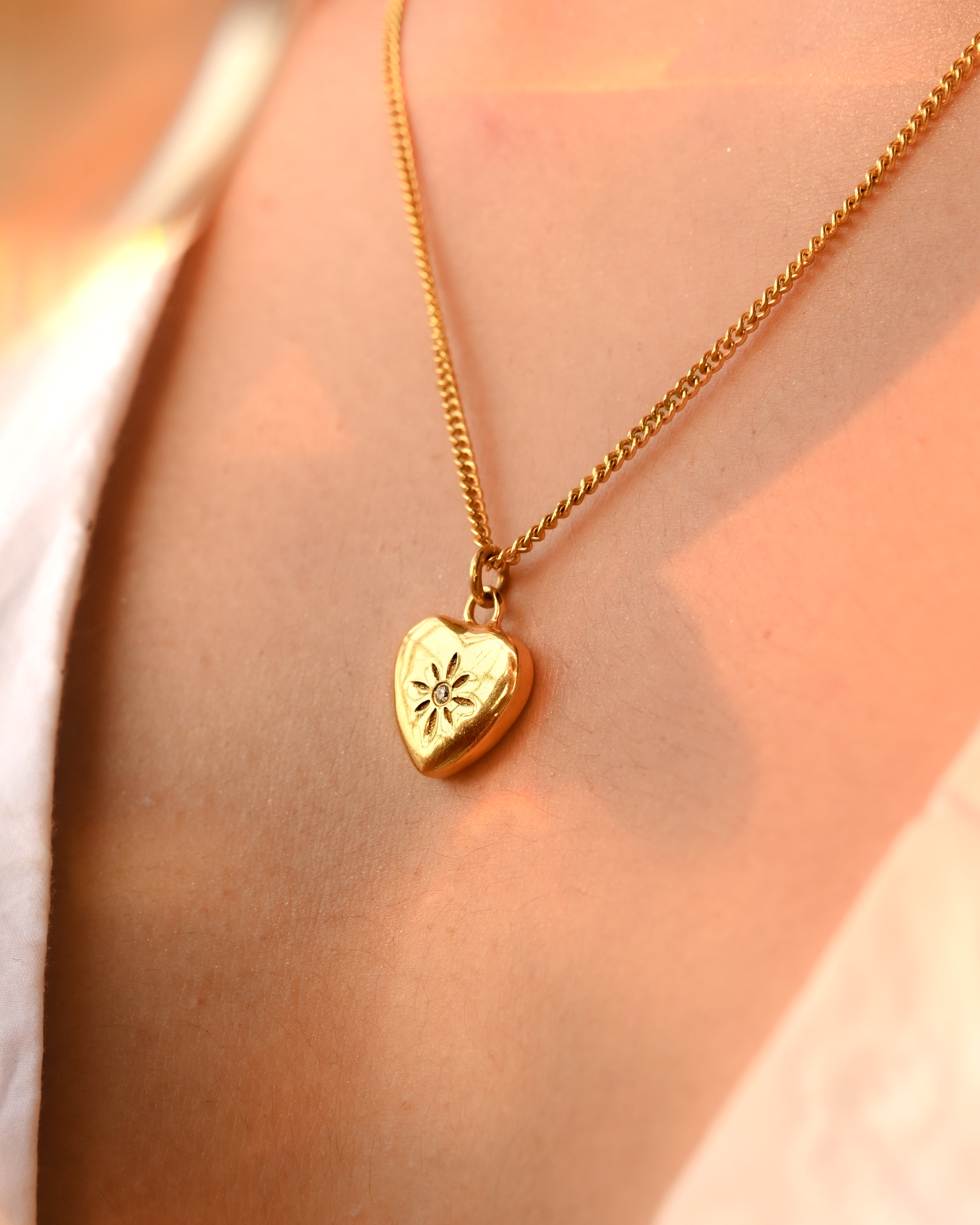 Starburst Heart Pendant Set