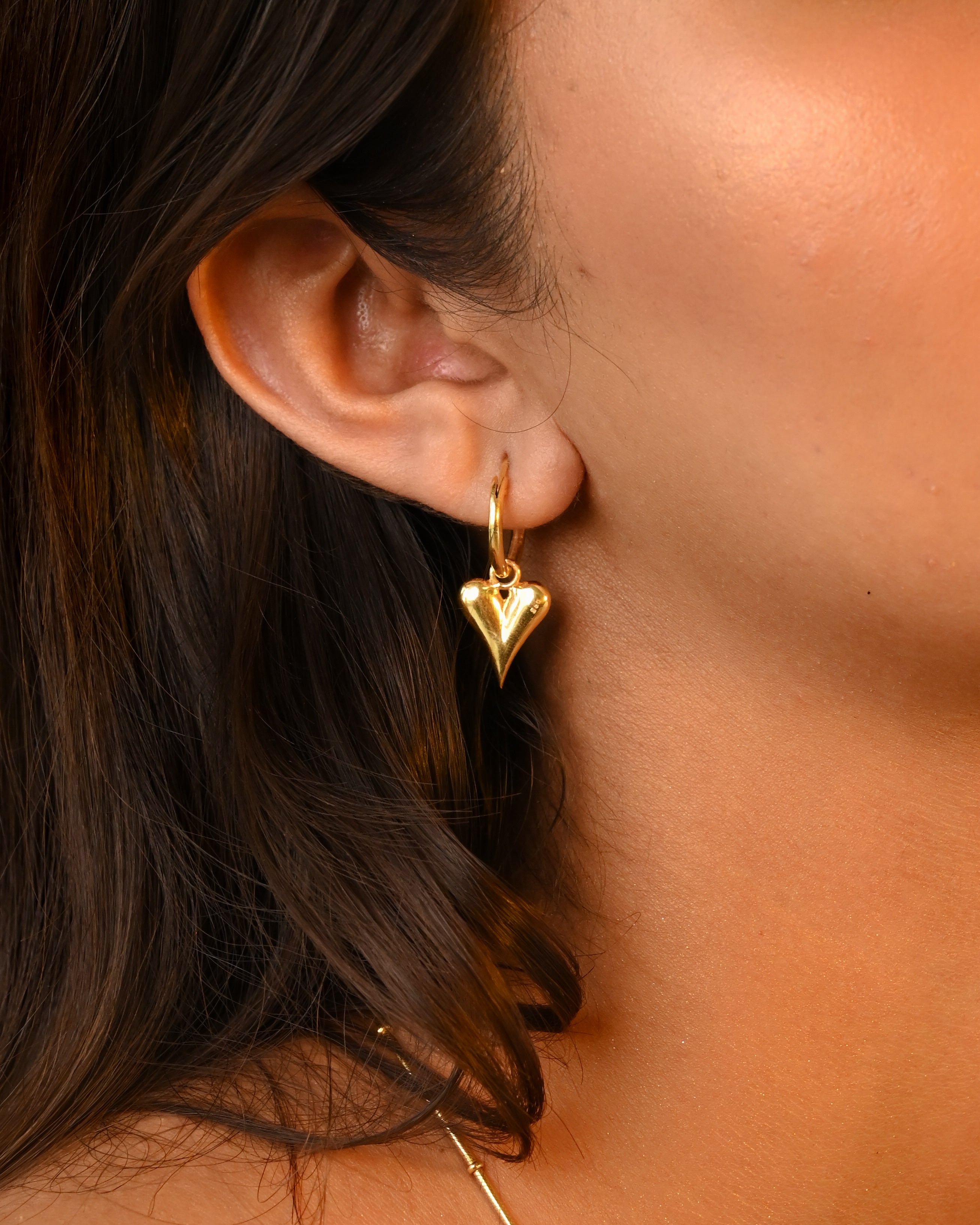 Golden Heart Pendant Set