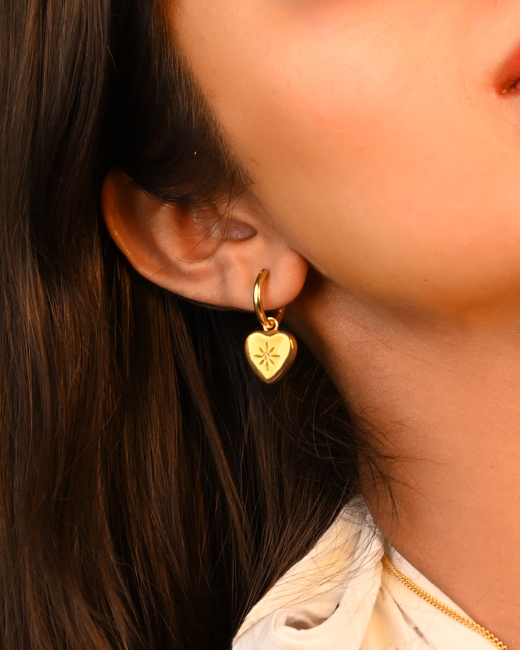 Starburst Heart Pendant Set