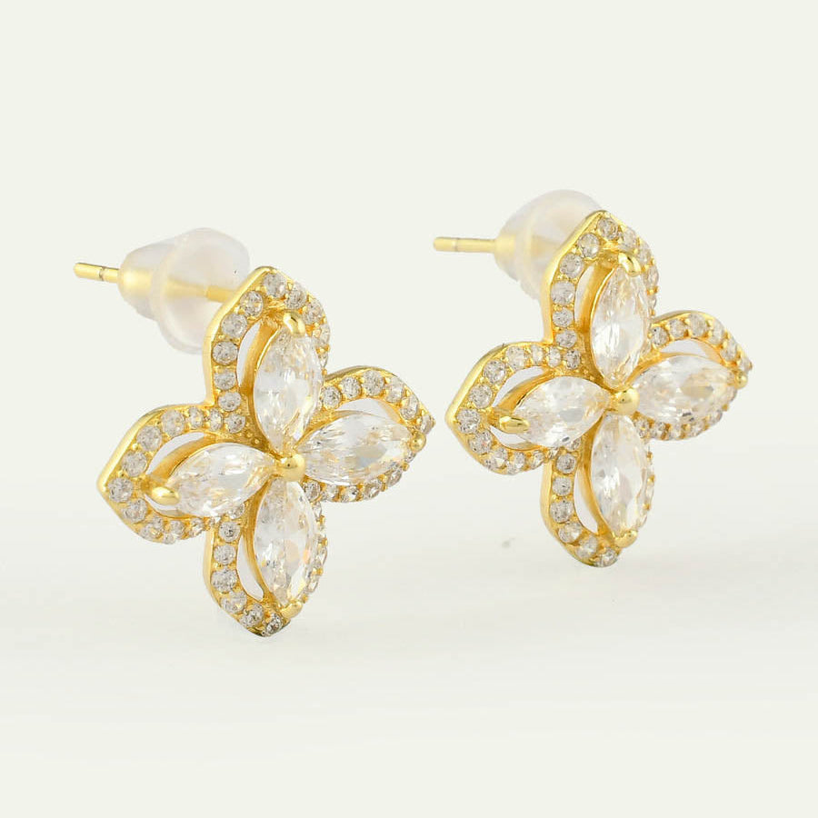 Flower Crystal Studs