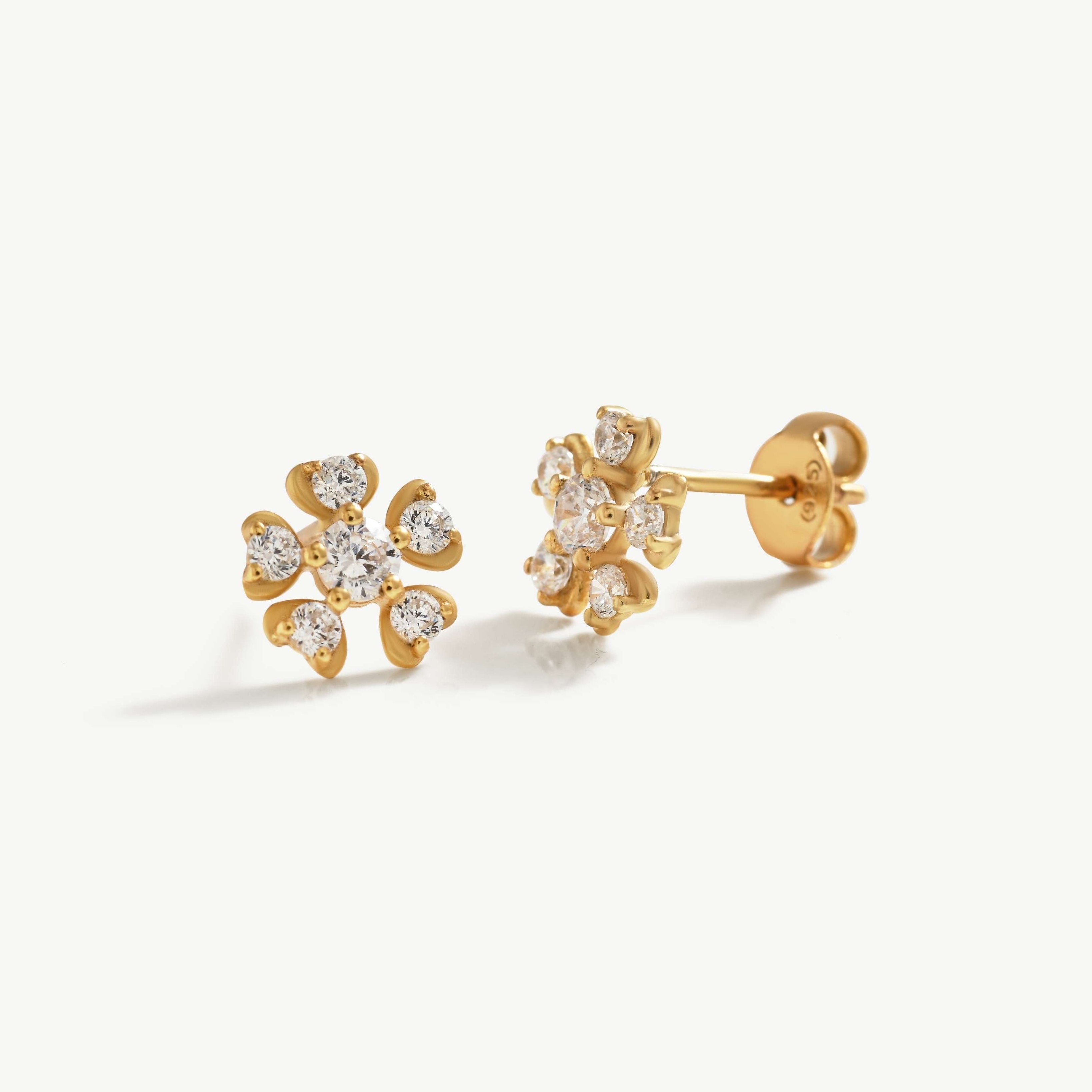 Solitaire Blossom Earrings