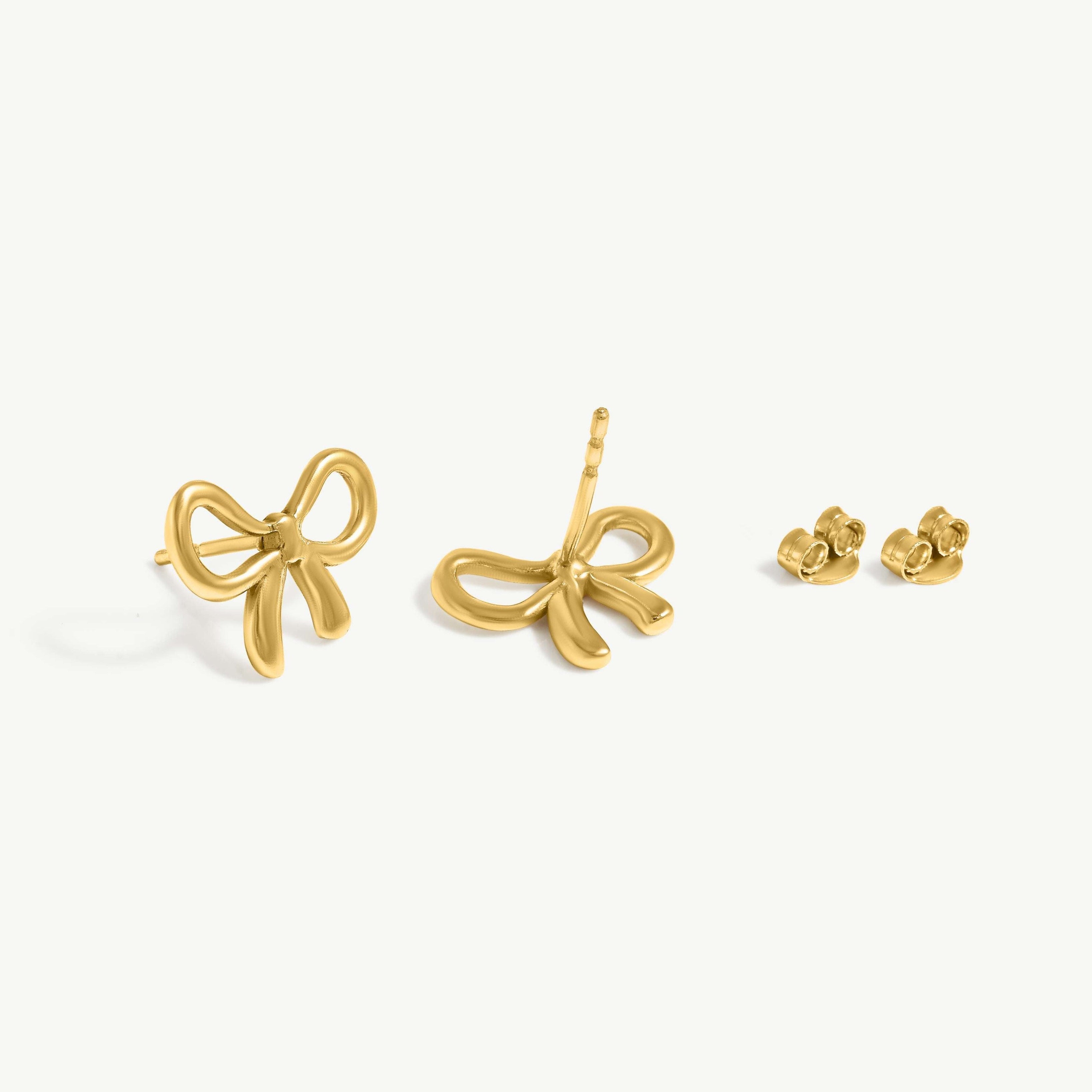 Golden Bow Studs
