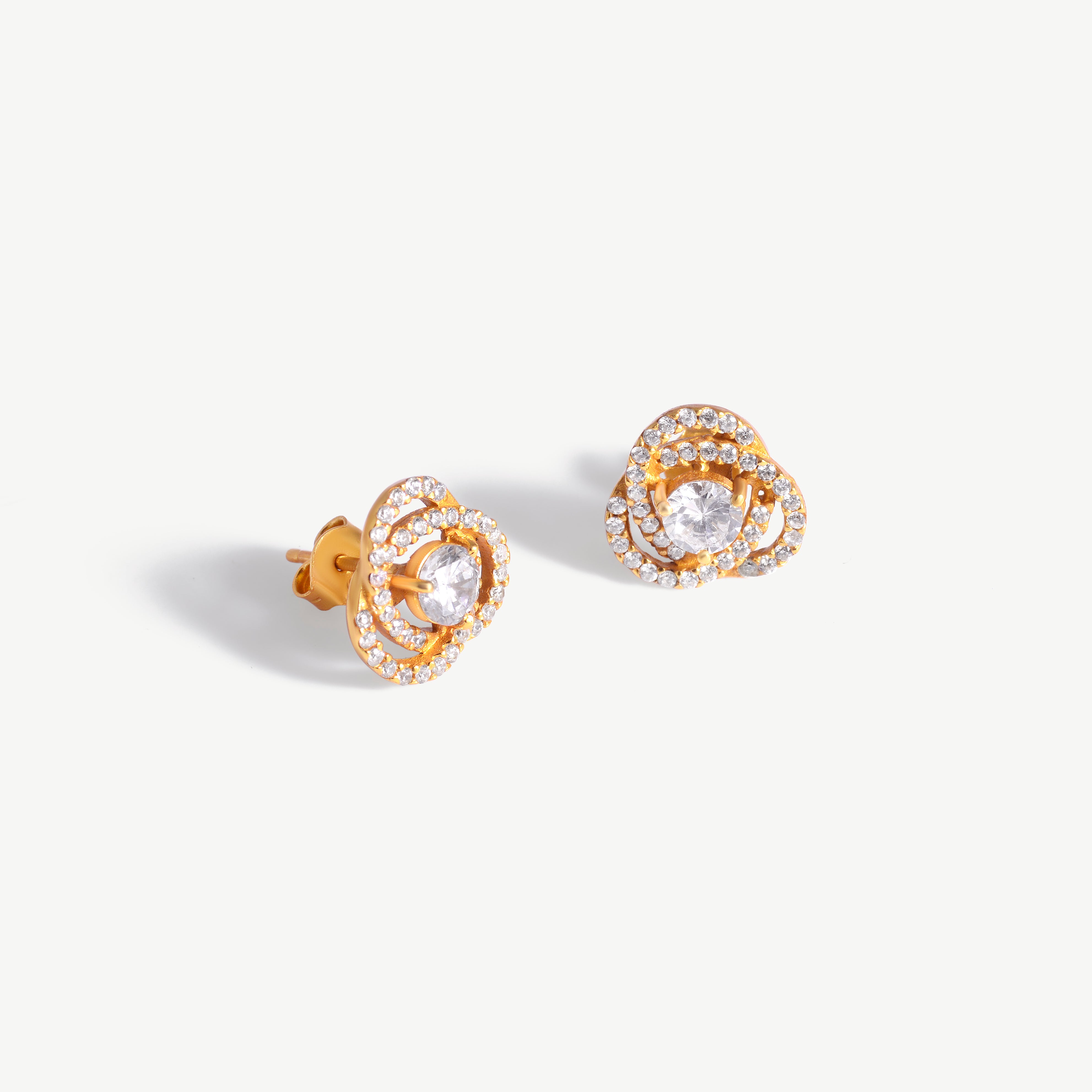 18k Fauzia Solitaire Earrings