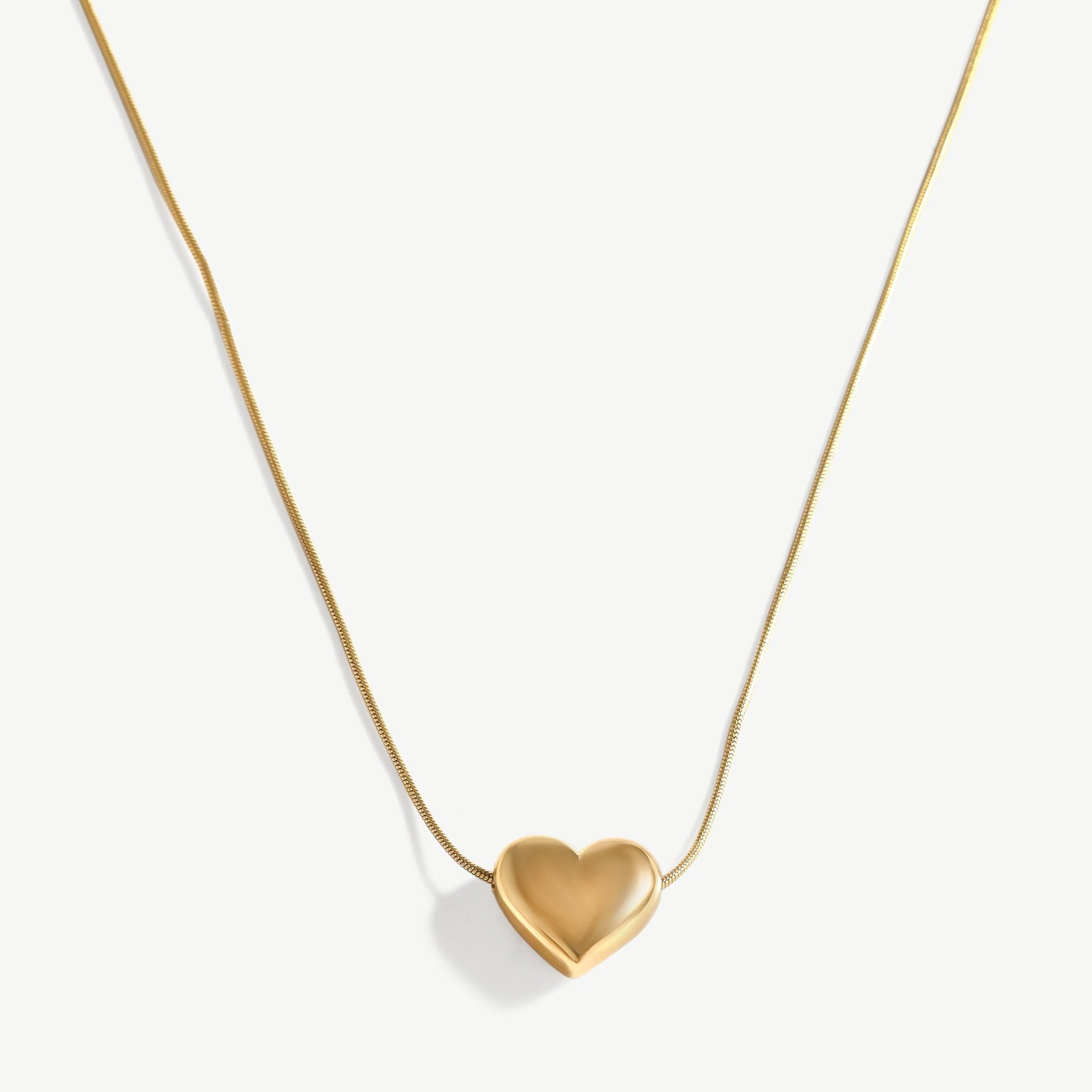 Golden Love Heart Necklace