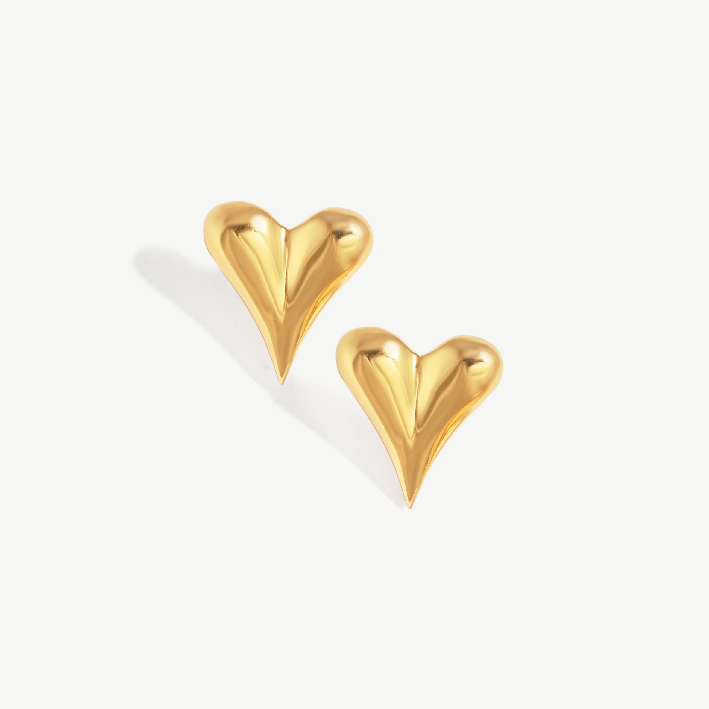 Golden Heartbeat Studs