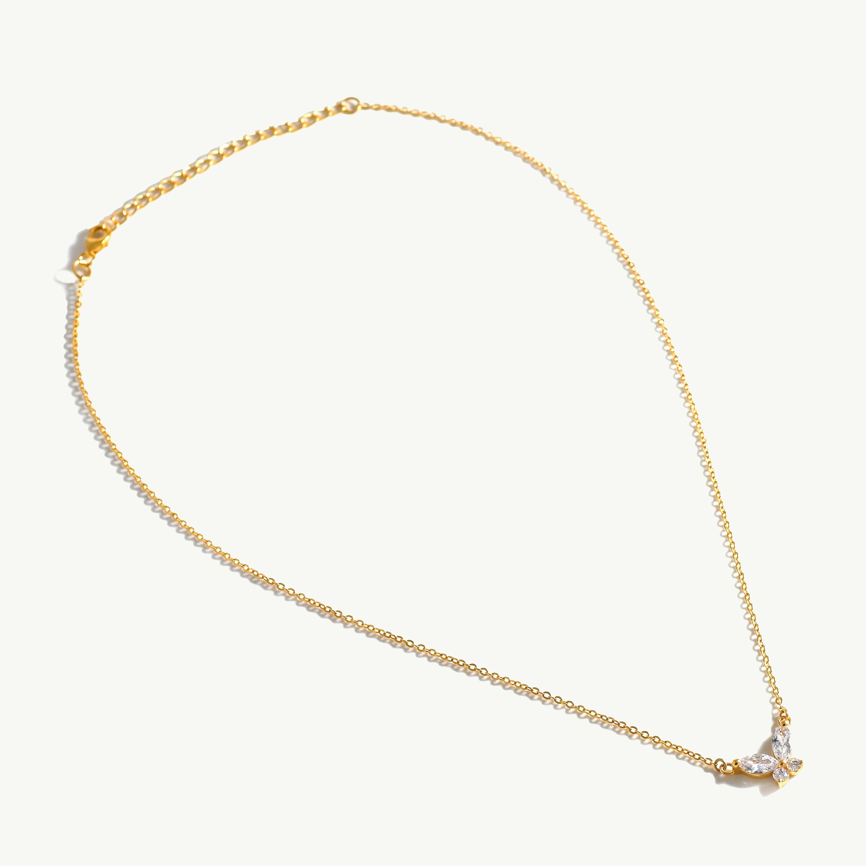 Butterfly Solitaire Necklace