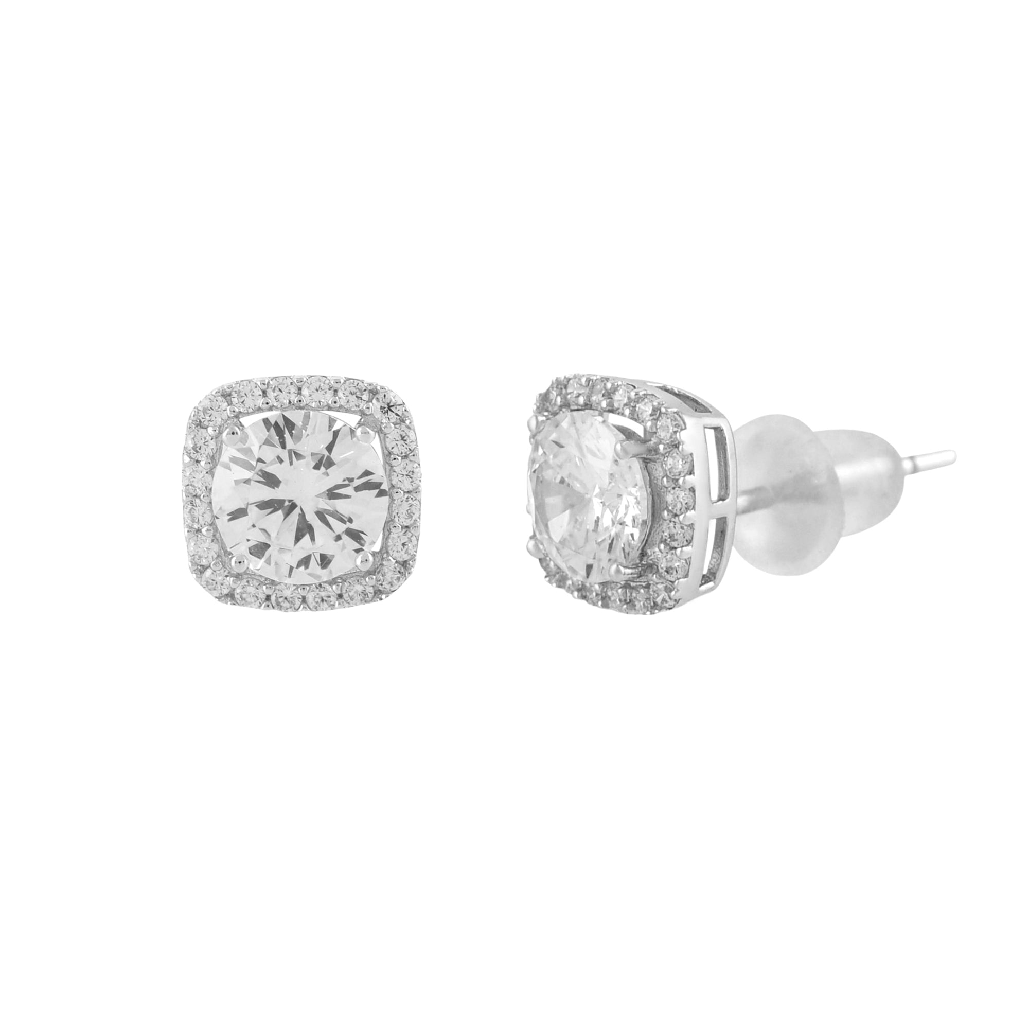 Solitaire Cushion Cut Studs