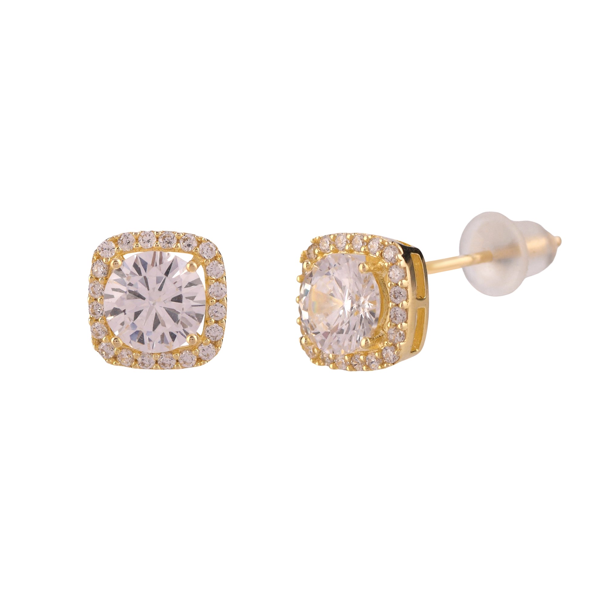 Solitaire Cushion Cut Studs