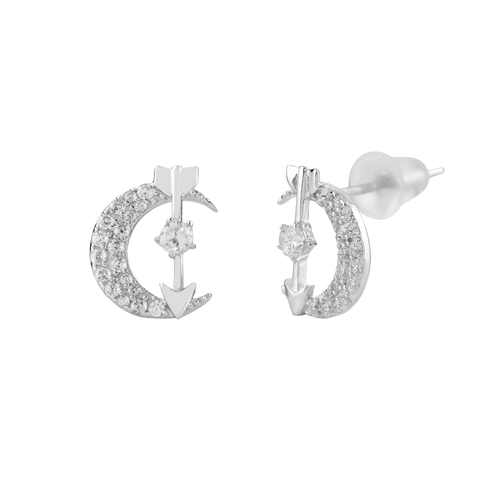 Moonlit Arrow Studs