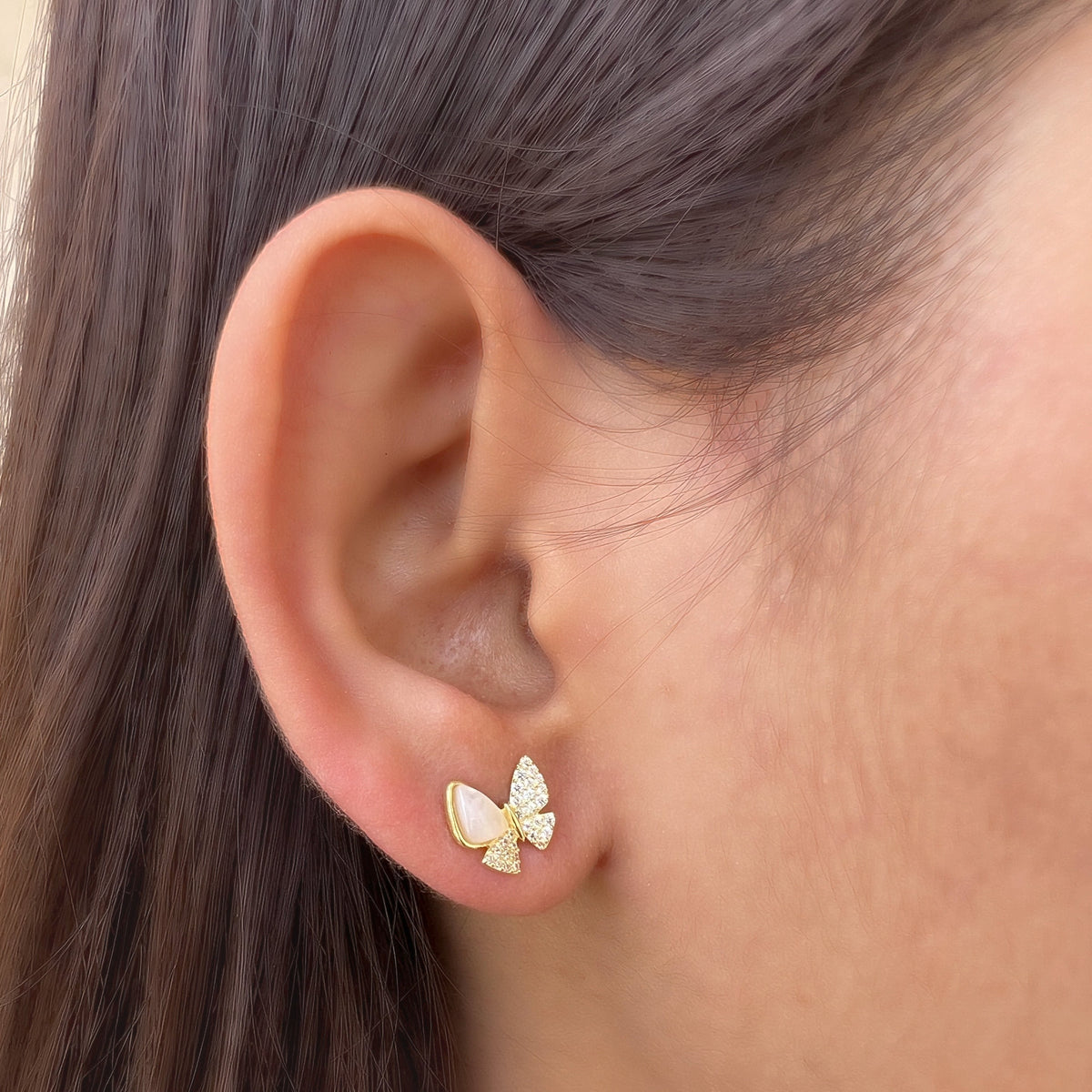 Pearly Butterfly Pendant set