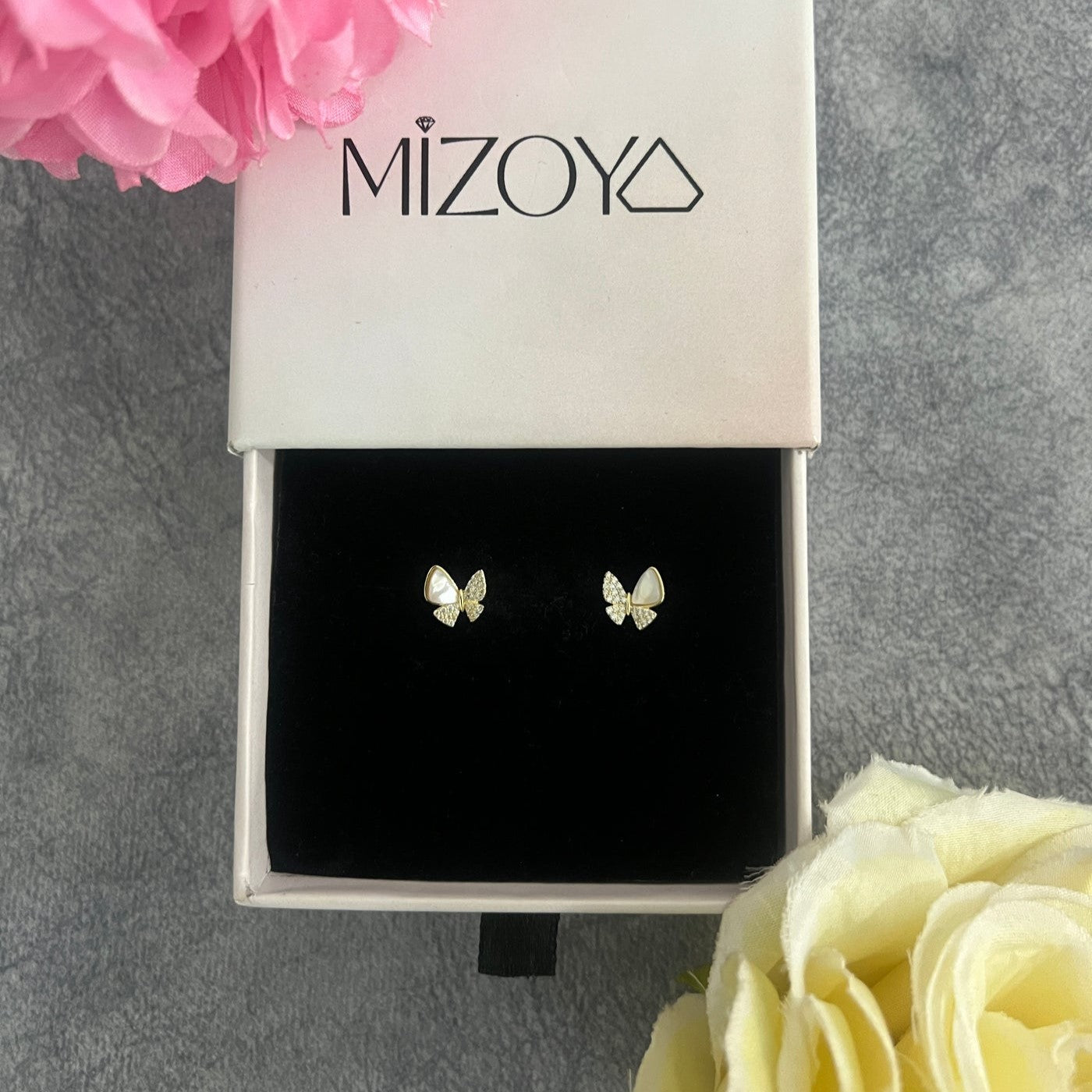 Pearly Butterfly Pendant set