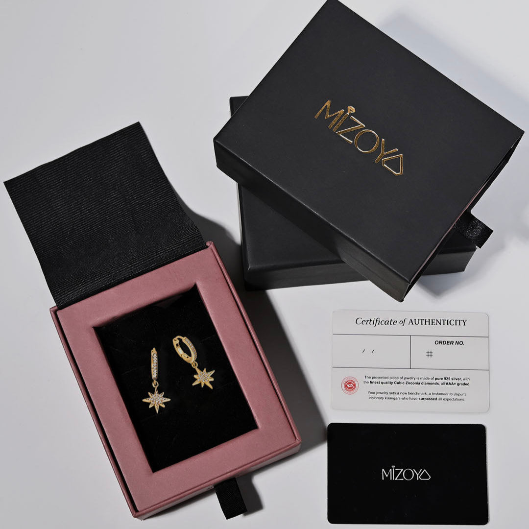 Starburst Golden Earrings