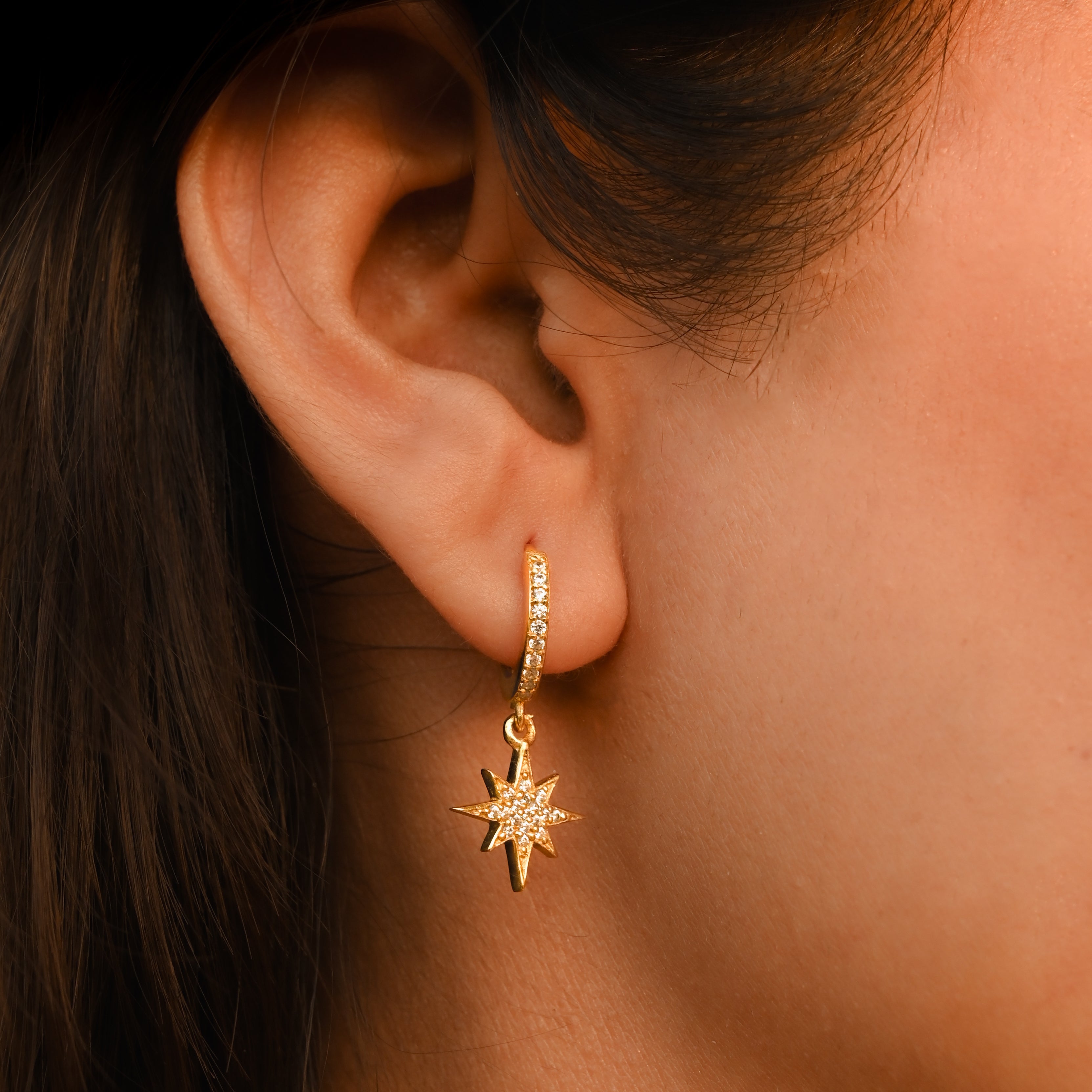 Starburst Golden Earrings