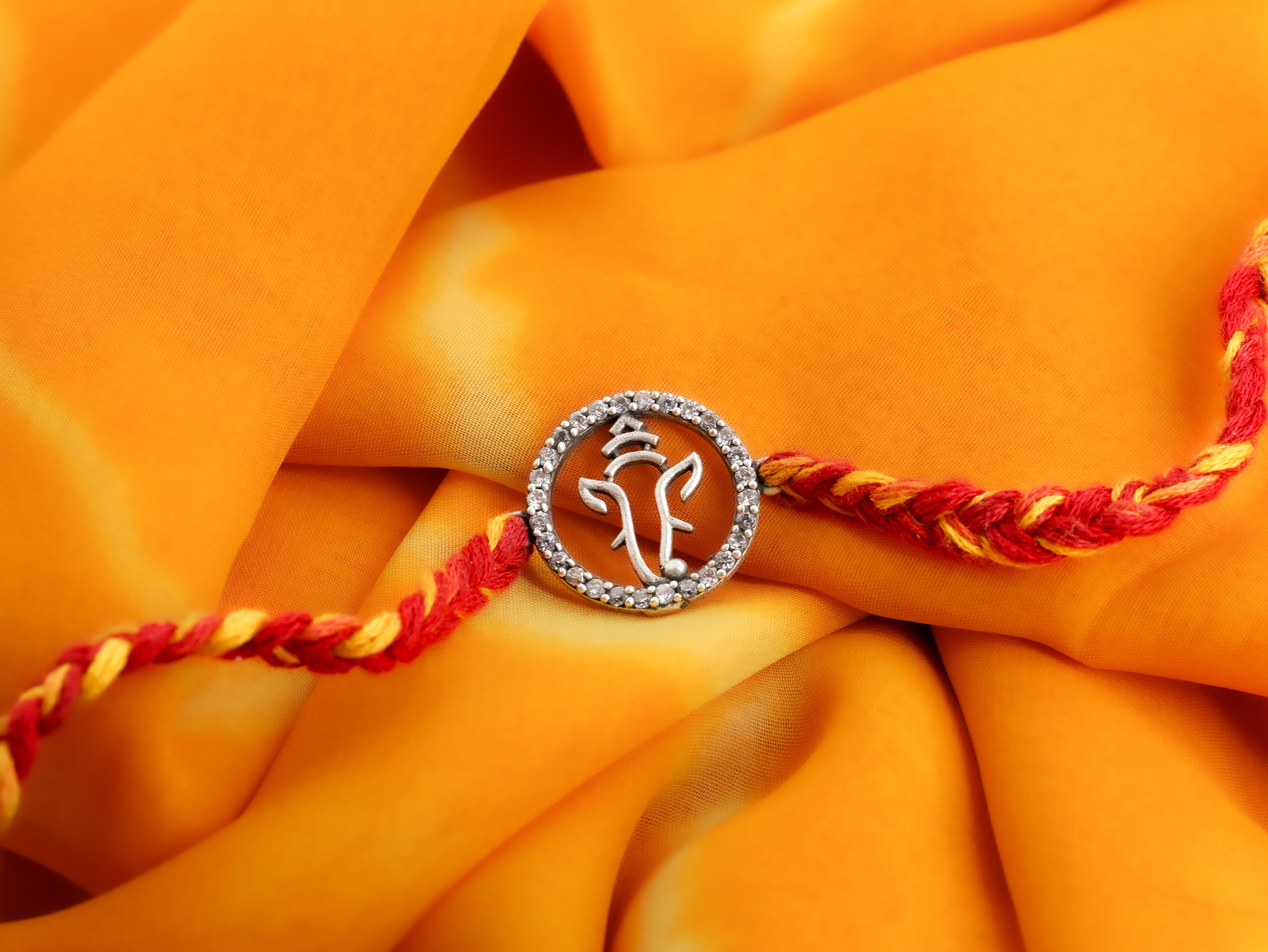 श्री Ganesh solitaire Rakhi