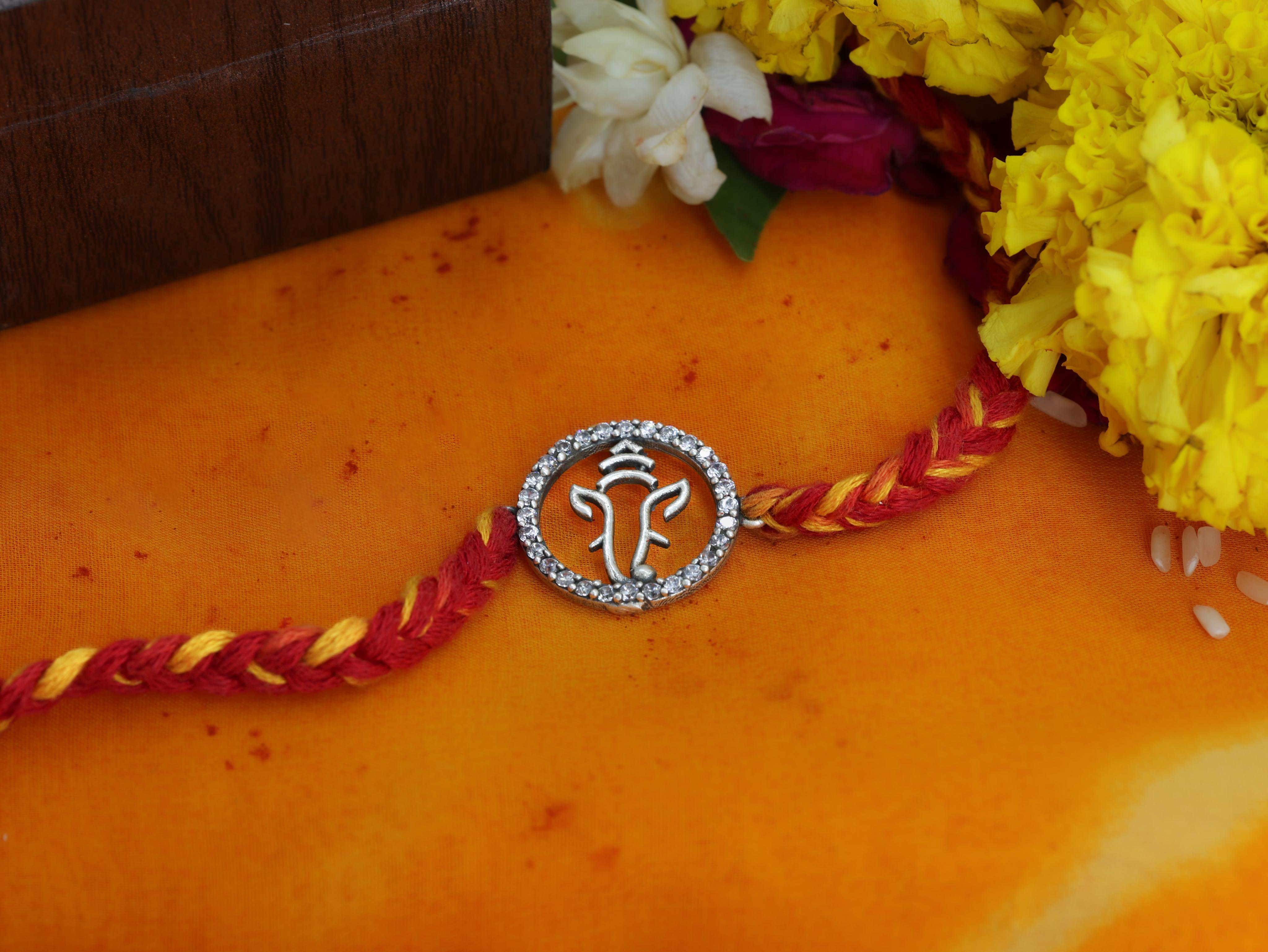 श्री Ganesh solitaire Rakhi