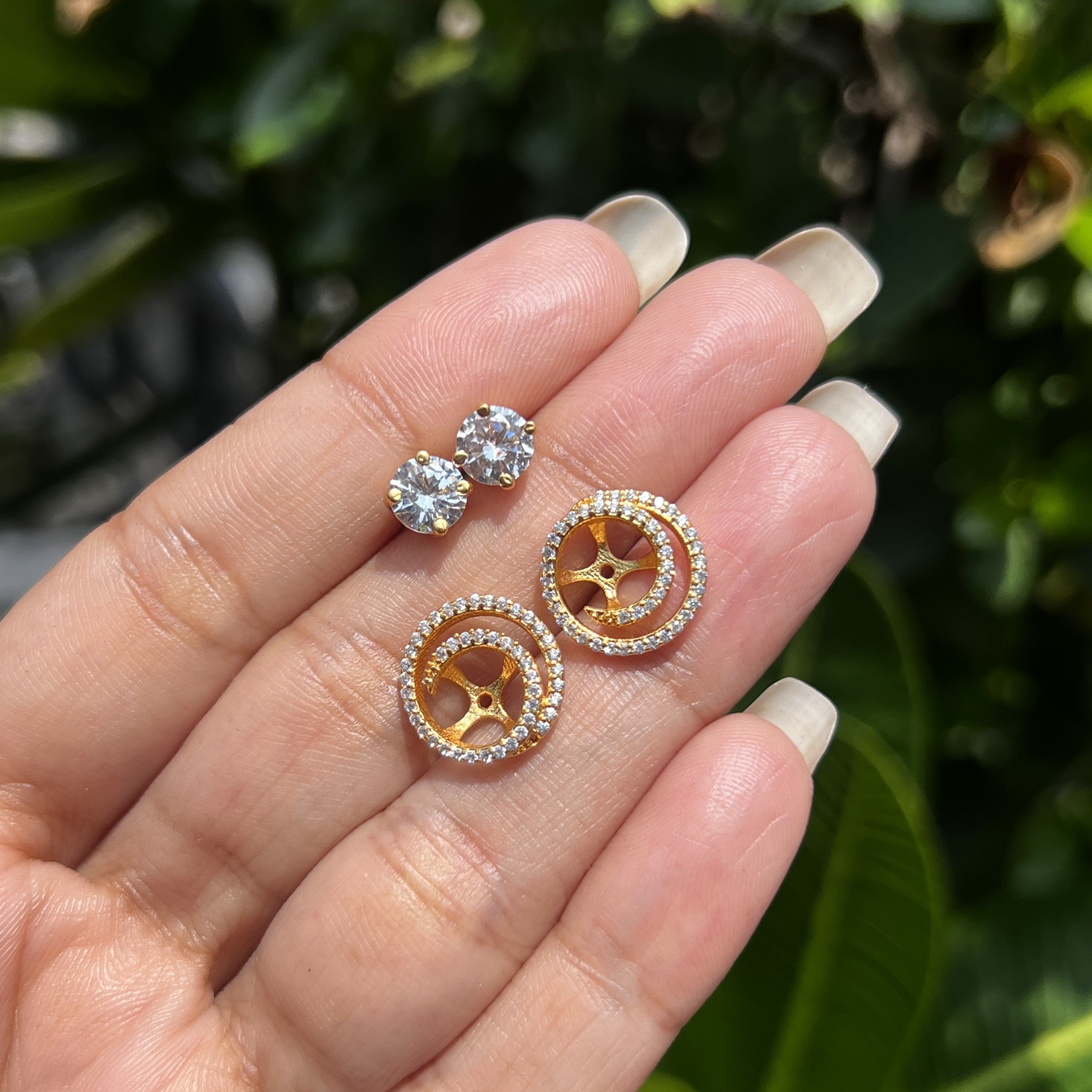 2-in-1 Solitaire Earrings