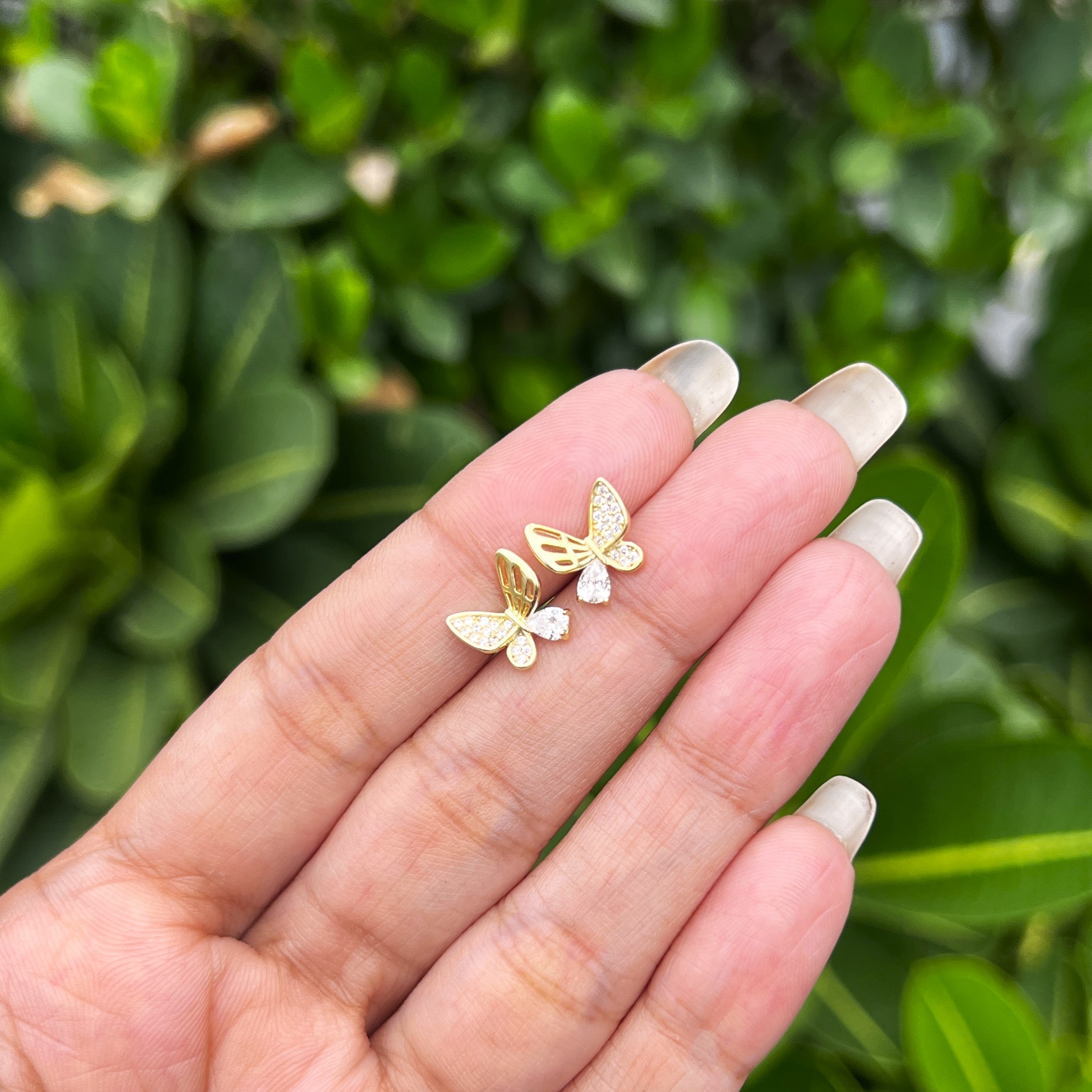 Solitaire Butterfly Pendant Set