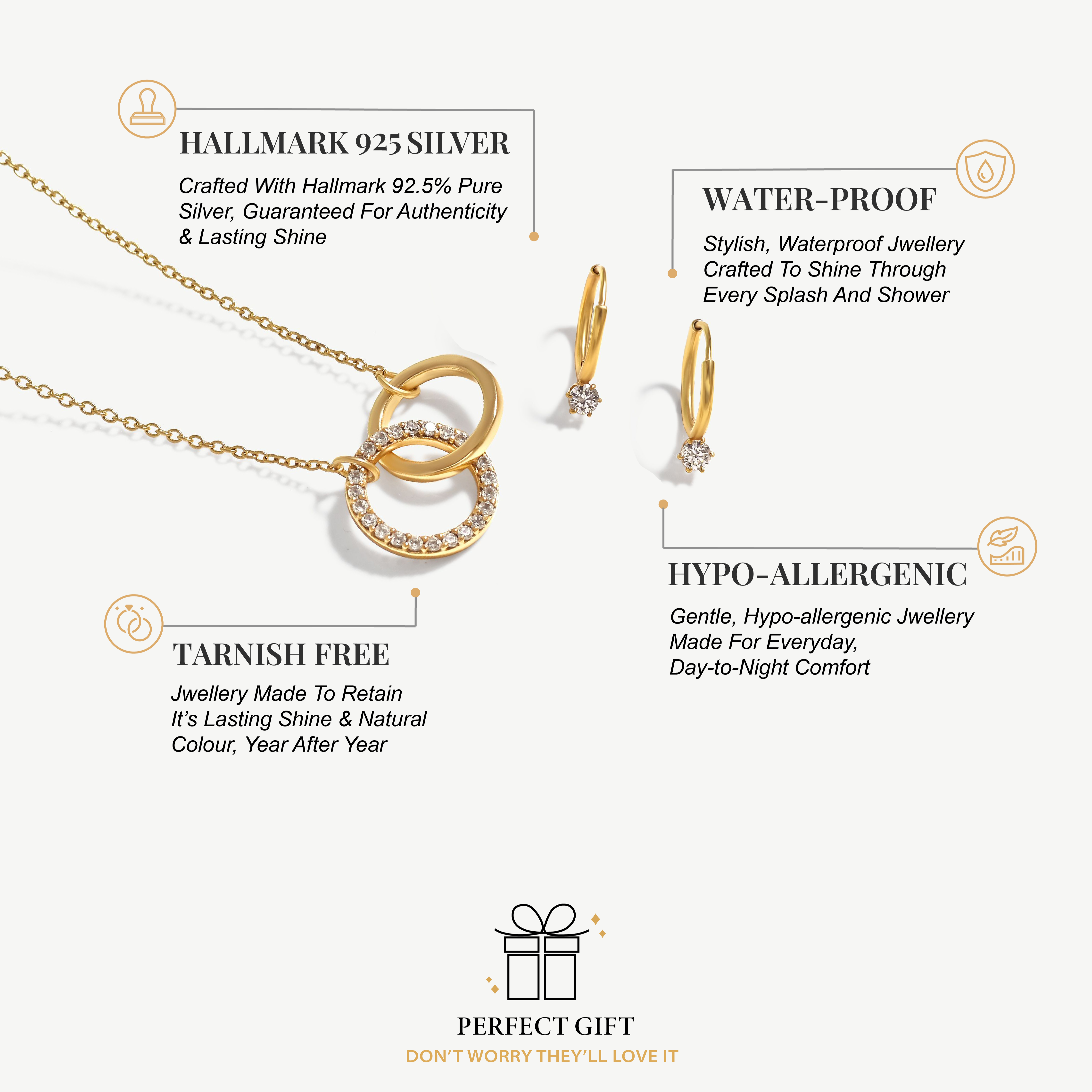 Intertwined Loop Pendant Set