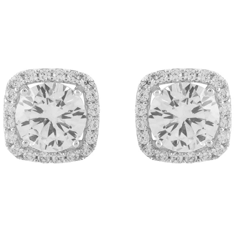 Solitaire Cushion Cut Studs