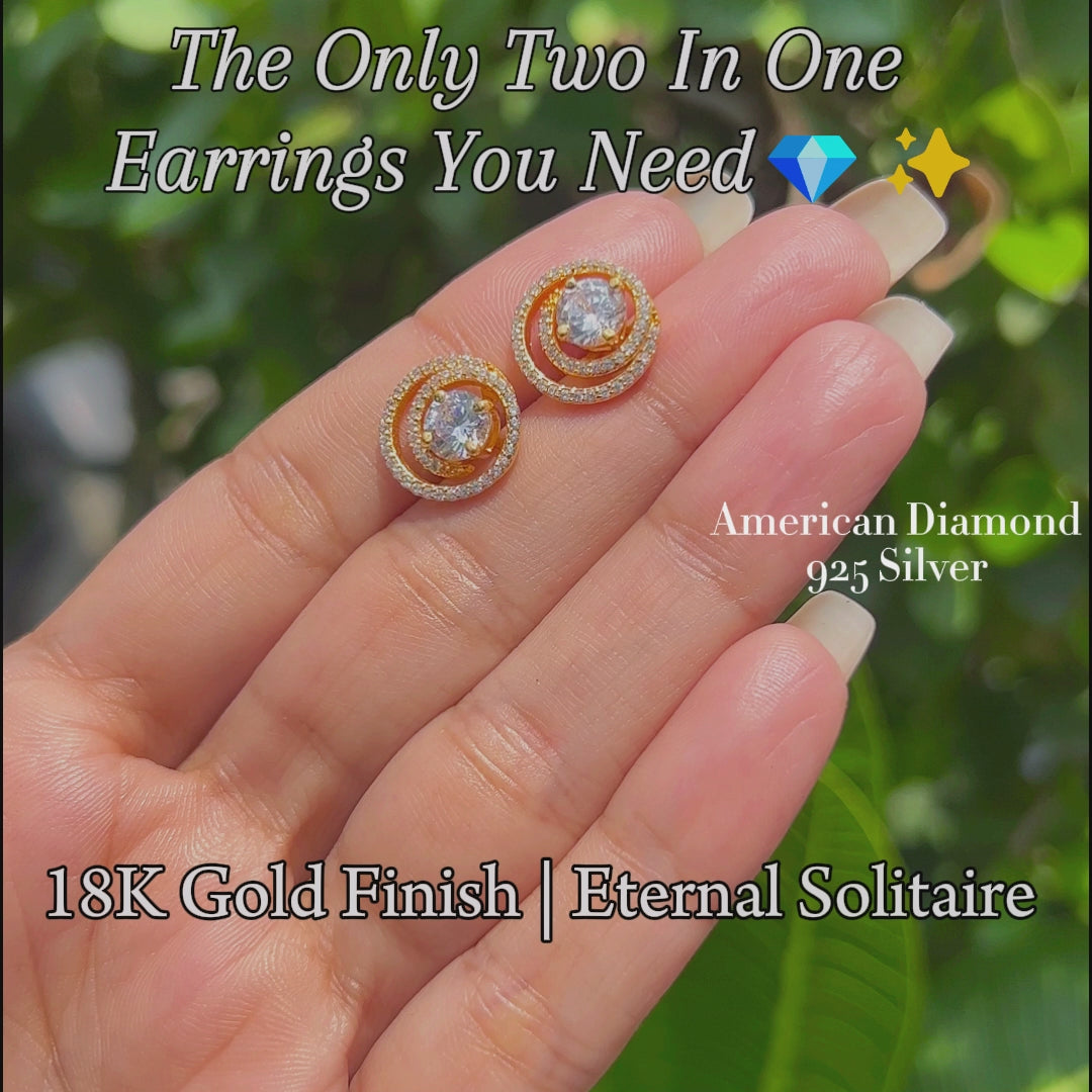 2-in-1 Solitaire Earrings