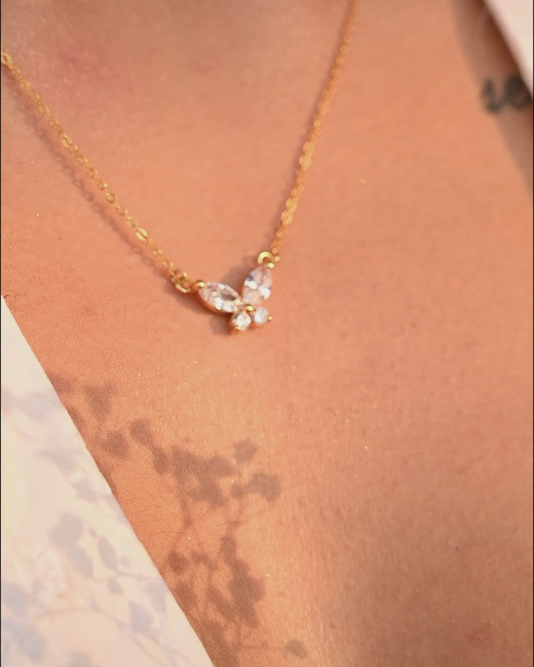 Butterfly Solitaire Necklace