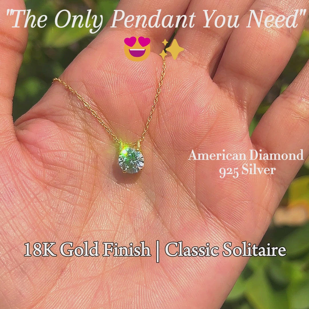 18k Loop Solitaire Necklace