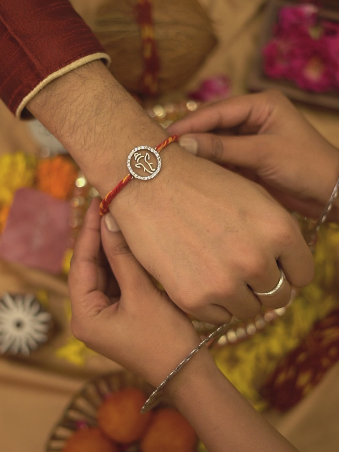 श्री Ganesh solitaire Rakhi