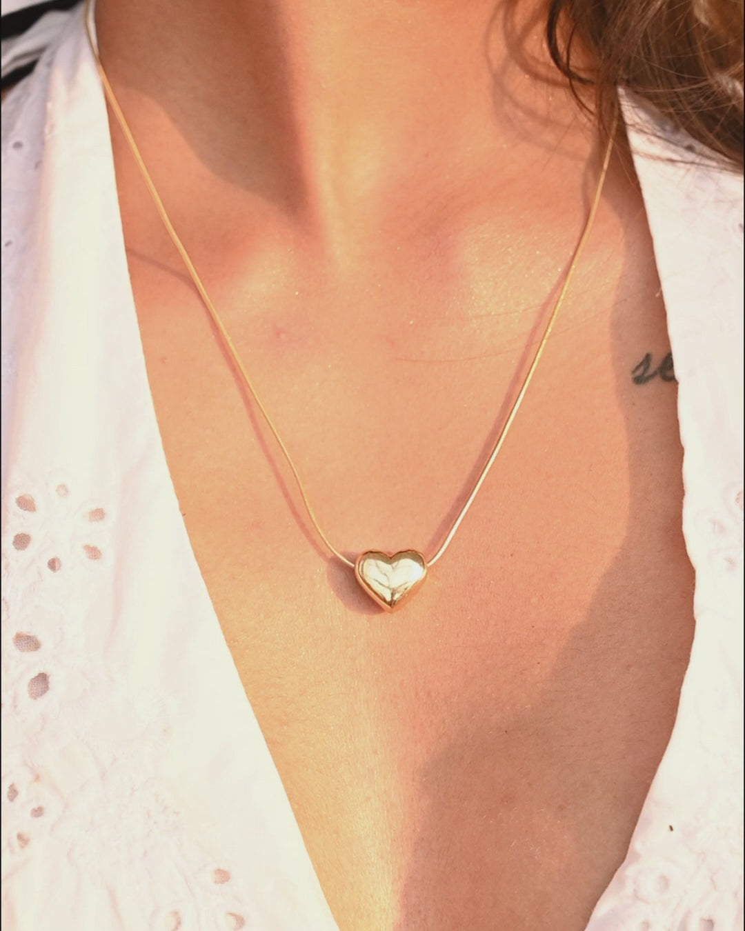 Golden Love Heart Necklace